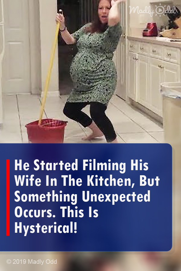 He Started Filming His Wife In The Kitchen, But Something Unexpected Occurs. This Is Hysterical!