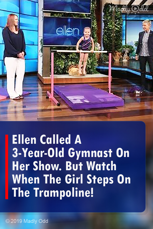 Ellen Called A 3-Year-Old Gymnast On Her Show. But Watch When The Girl Steps On The Trampoline!