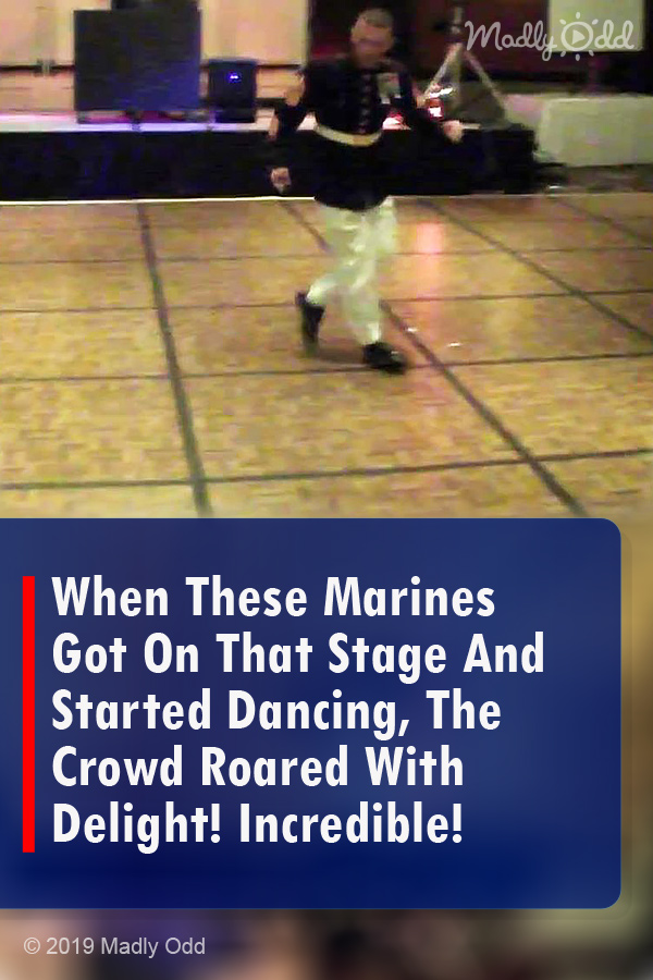 When These Marines Got On That Stage And Started Dancing, The Crowd Roared With Delight! Incredible!