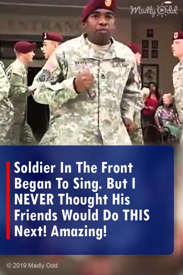 Soldier In The Front Began To Sing. But I NEVER Thought His Friends Would Do THIS Next! Amazing!