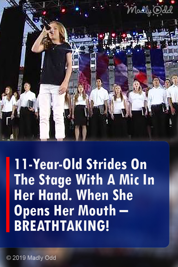 11-Year-Old Strides On The Stage With A Mic In Her Hand. When She Opens Her Mouth – BREATHTAKING!