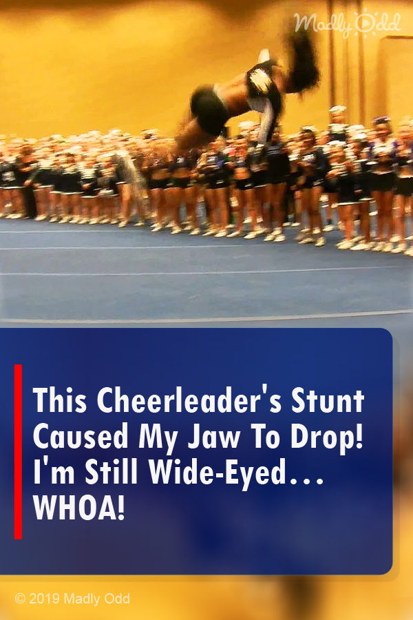 This Cheerleader\'s Stunt Caused My Jaw To Drop! I\'m Still Wide-Eyed… WHOA!