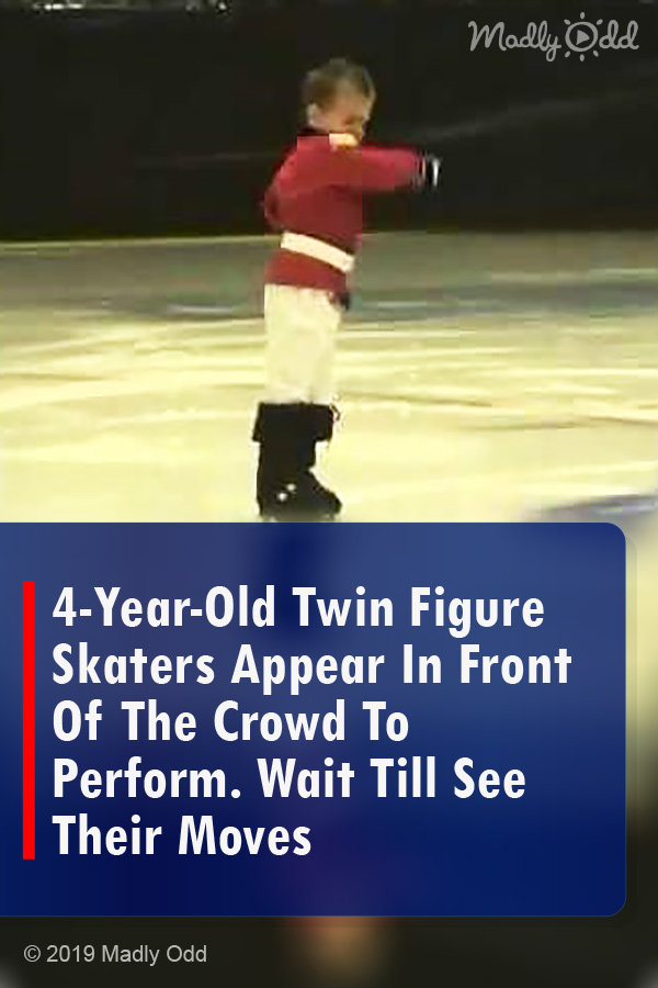 4-Year-Old Twin Figure Skaters Appear In Front Of The Crowd To Perform. Wait Till See Their Moves