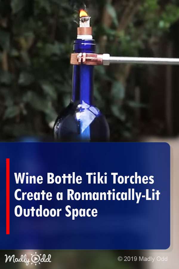 Wine Bottle Tiki Torches Create a Romantically-Lit Outdoor Space