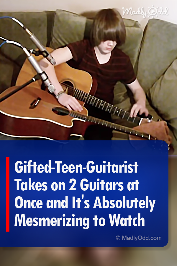 Gifted-Teen-Guitarist Takes on 2 Guitars at Once and It\'s Absolutely Mesmerizing to Watch