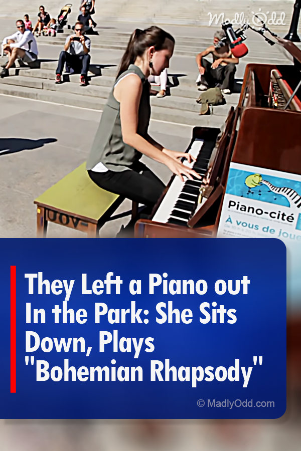 They Left a Piano out In the Park: She Sits Down, Plays \