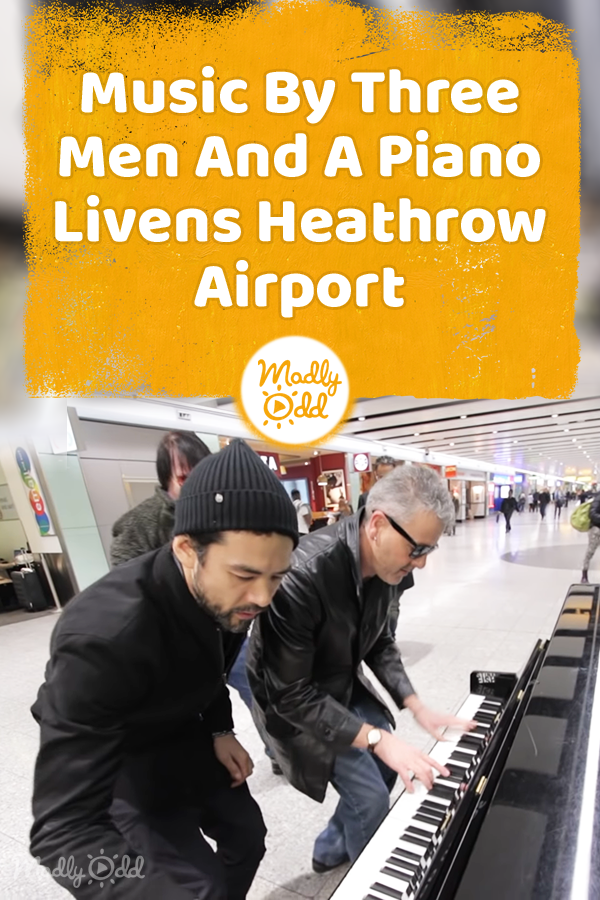 Music By Three Men And A Piano Livens Heathrow Airport