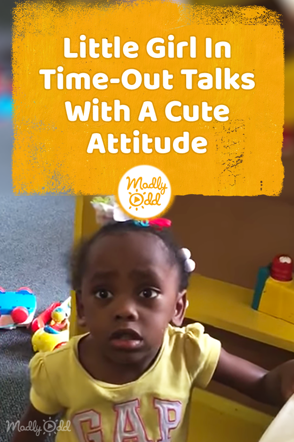 Little Girl In Time-Out Talks With A Cute Attitude