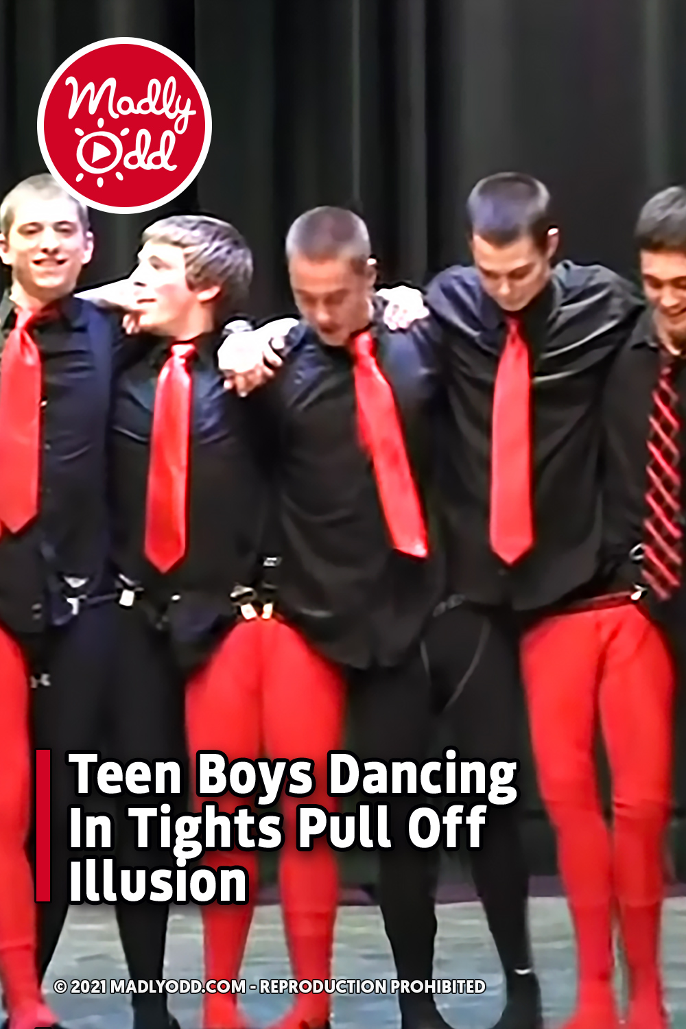 Teen Boys Dancing In Tights Pull Off Illusion