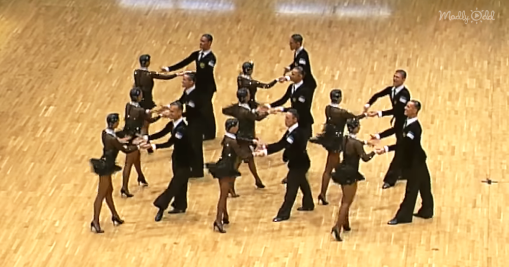 Mesmerizing Ballroom Dance Group Performs Along to Medley of 90's Hits