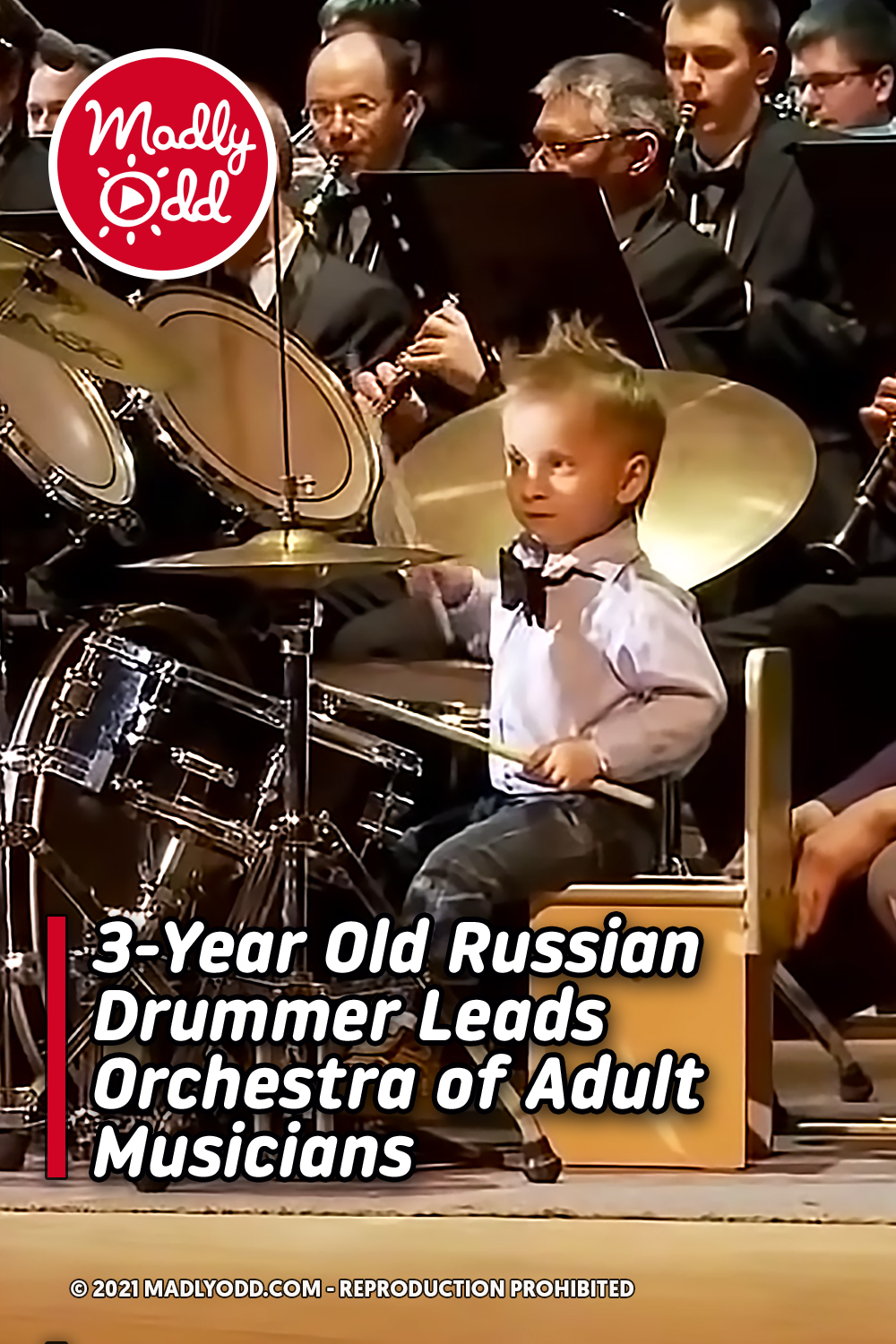 3-Year Old Russian Drummer Leads Orchestra of Adult Musicians