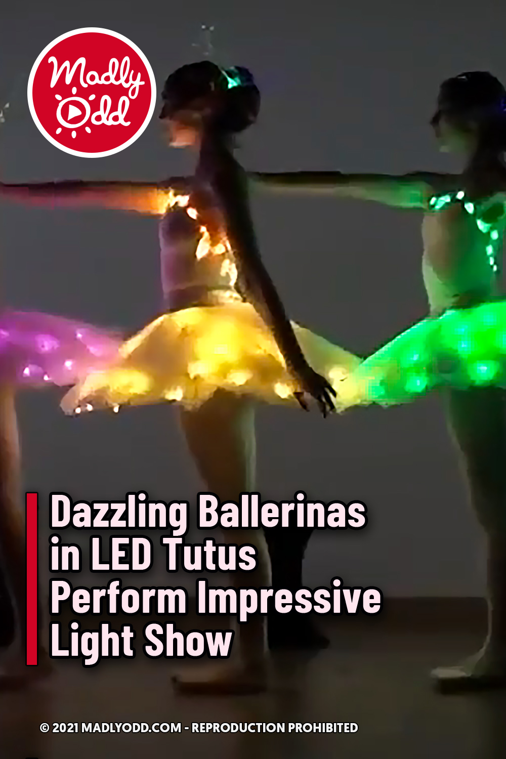 Dazzling Ballerinas in LED Tutus Perform Impressive Light Show