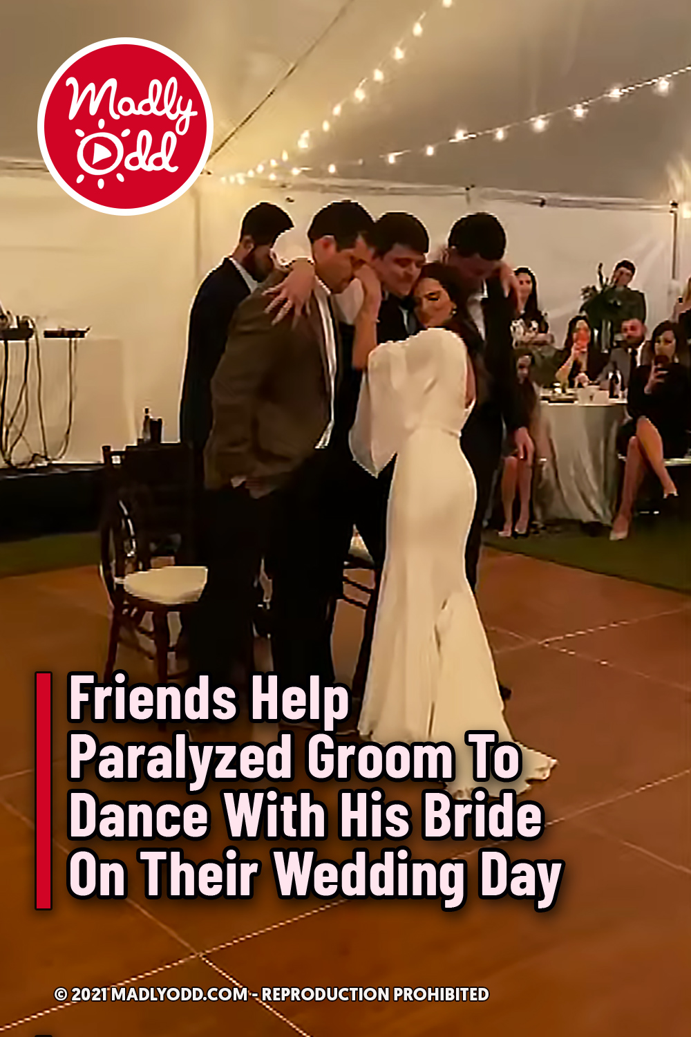 Friends Help Paralyzed Groom To Dance With His Bride On Their Wedding Day