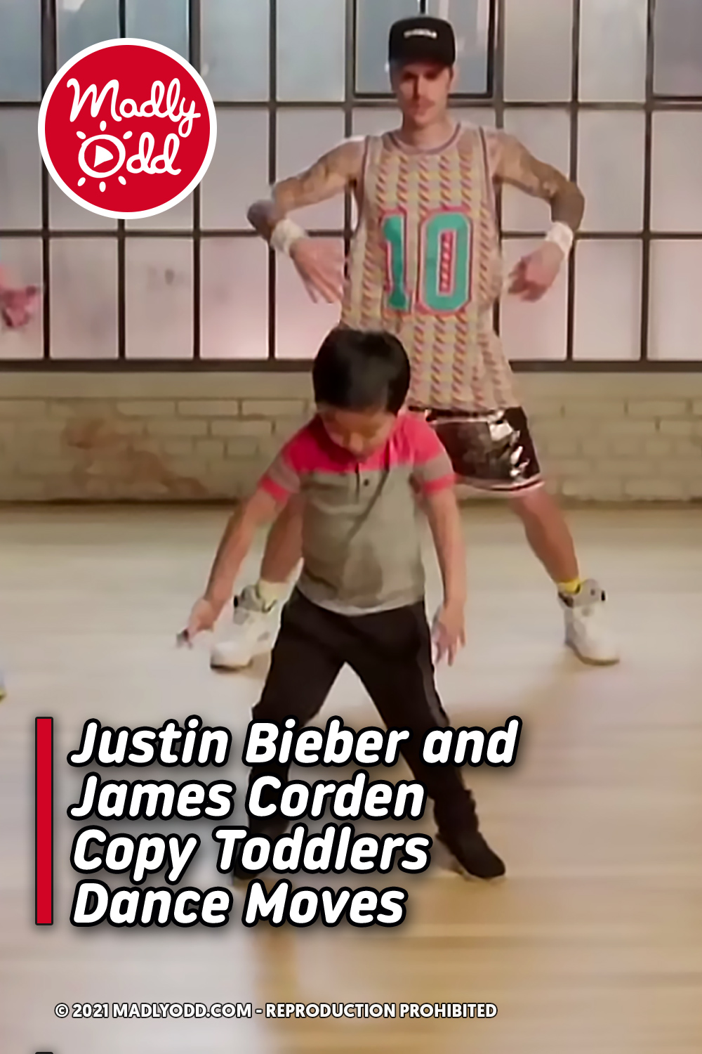 Justin Bieber and James Corden Copy Toddlers Dance Moves