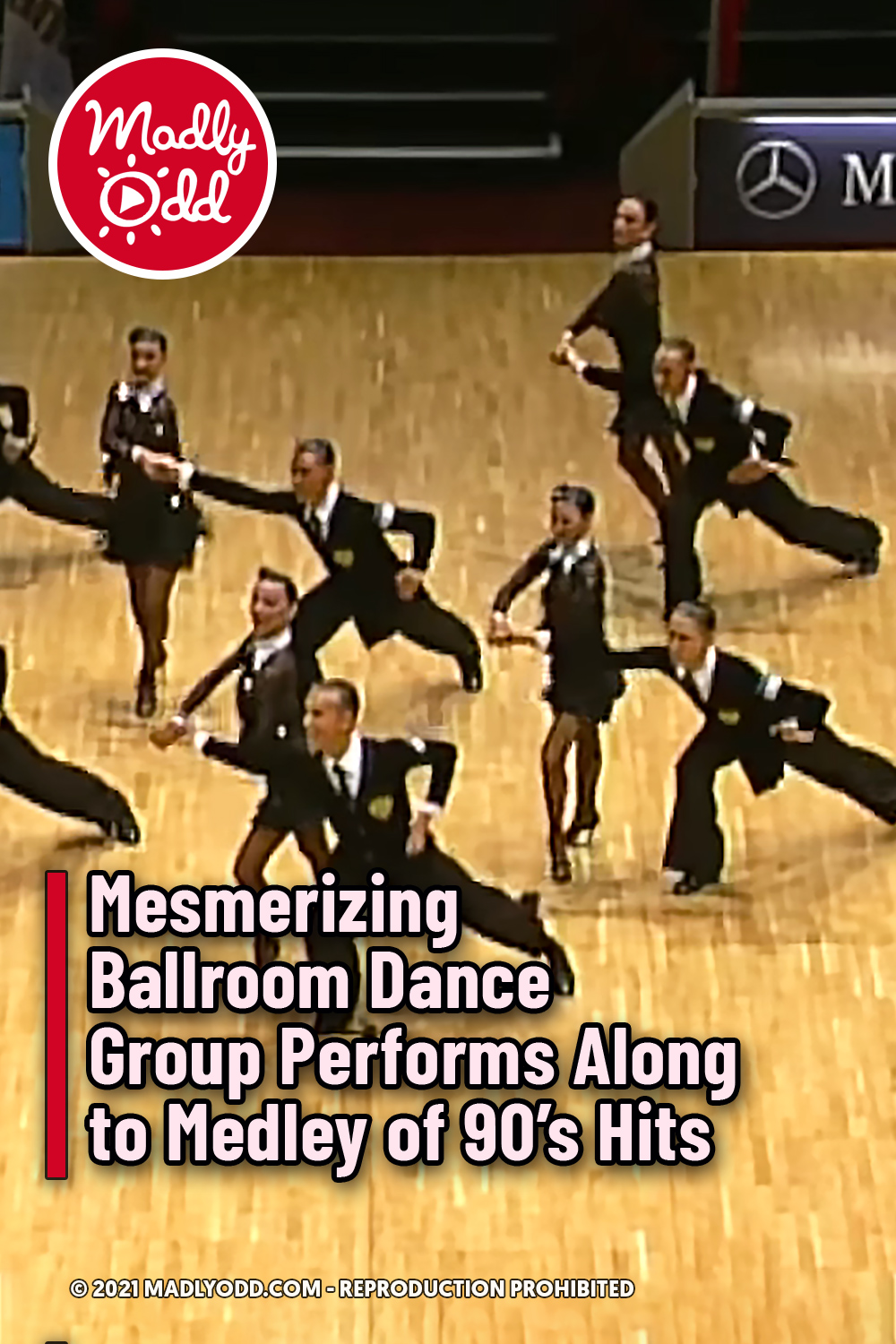Mesmerizing Ballroom Dance Group Performs Along to Medley of 90\'s Hits
