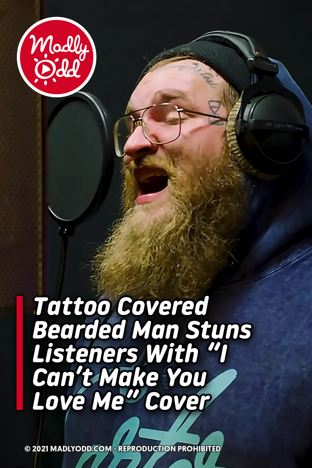Tattoo Covered Bearded Man Stuns Listeners With “I Can’t Make You Love Me” Cover