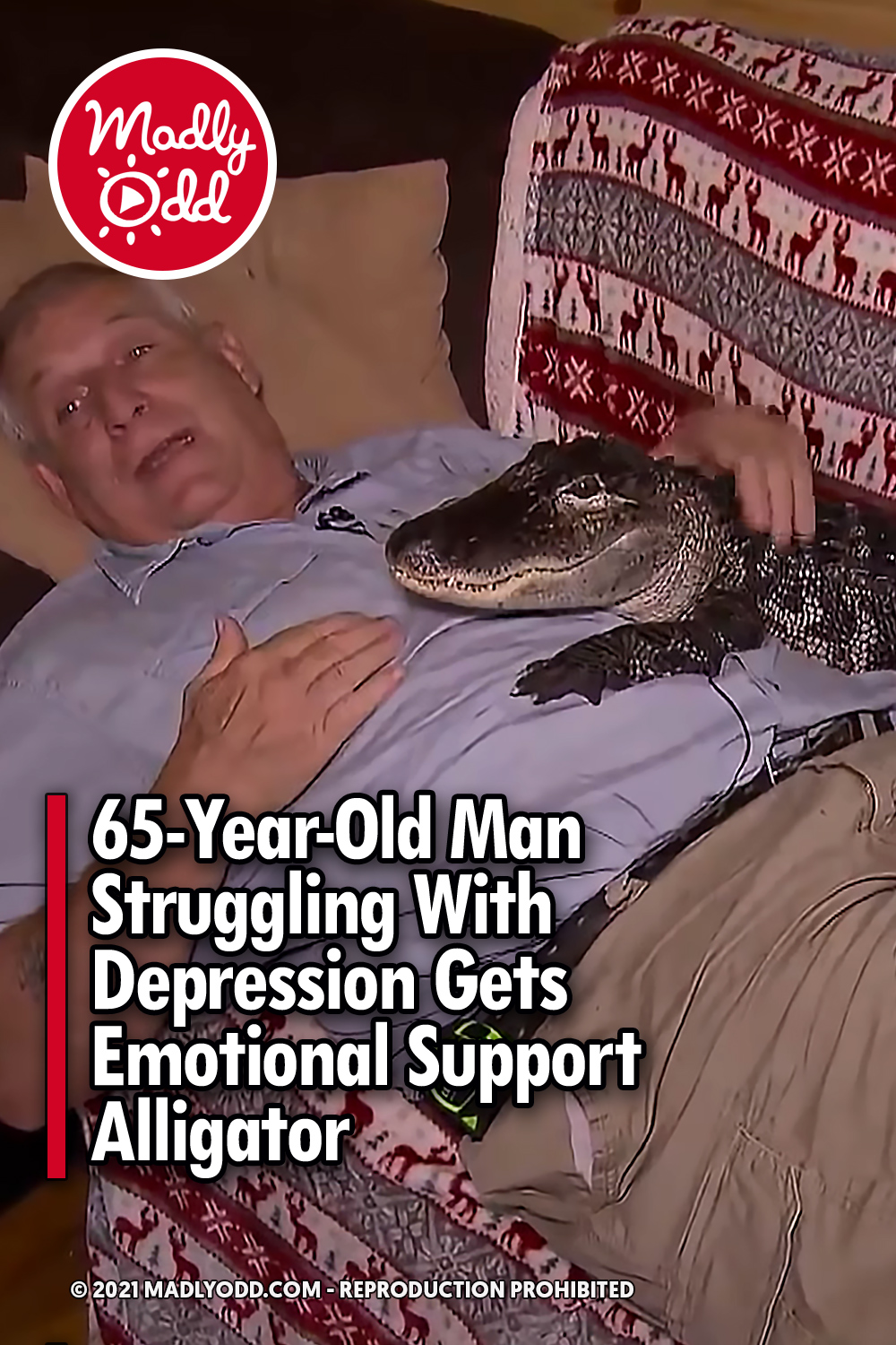 65-Year-Old Man Struggling With Depression Gets Emotional Support Alligator