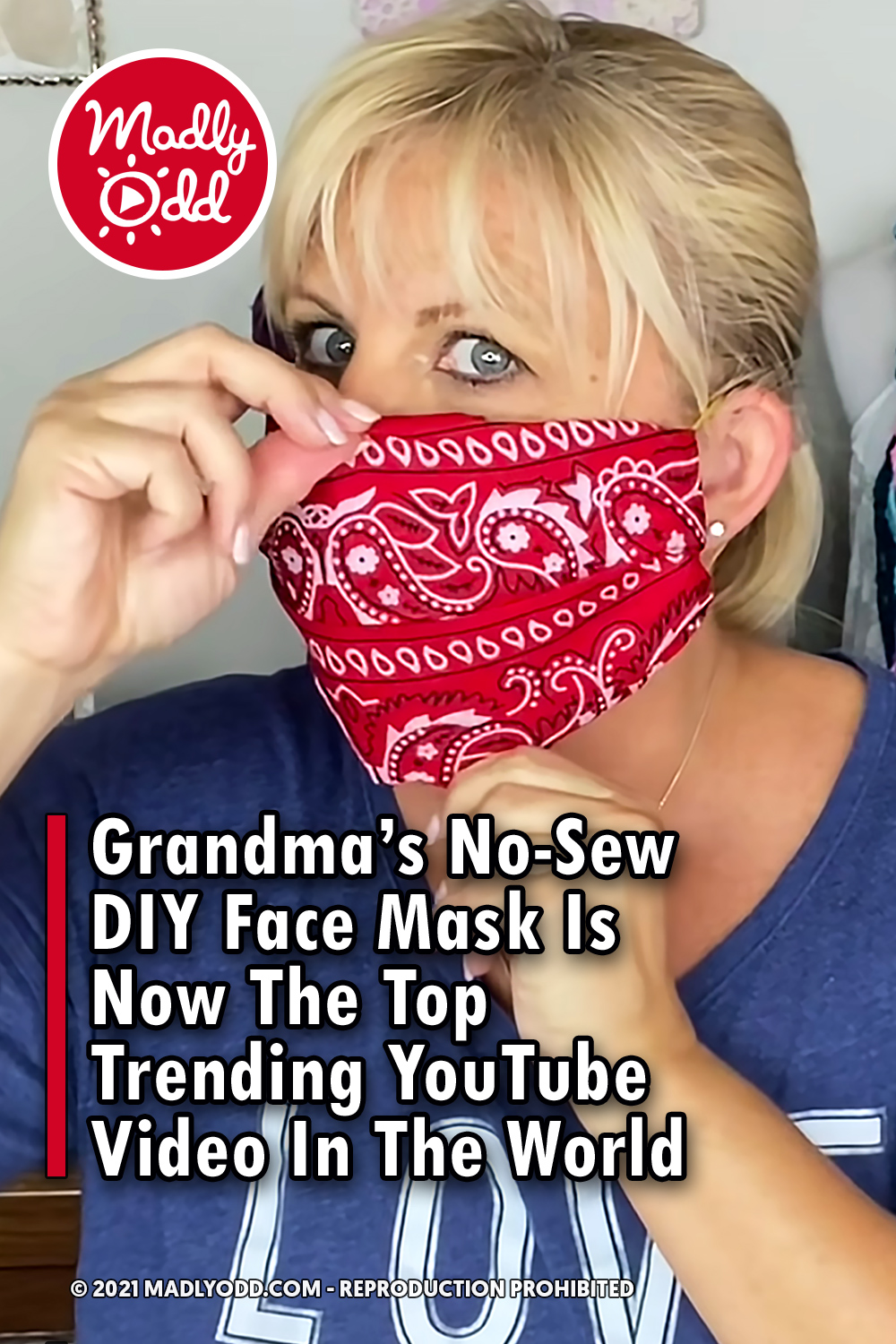 Grandma\'s No-Sew DIY Face Mask Is Now The Top Trending YouTube Video In The World