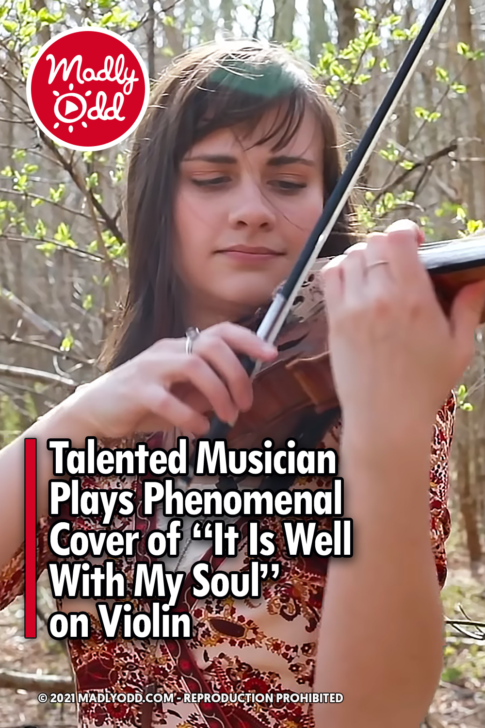 Talented Musician Plays Phenomenal Cover of “It Is Well With My Soul” on Violin