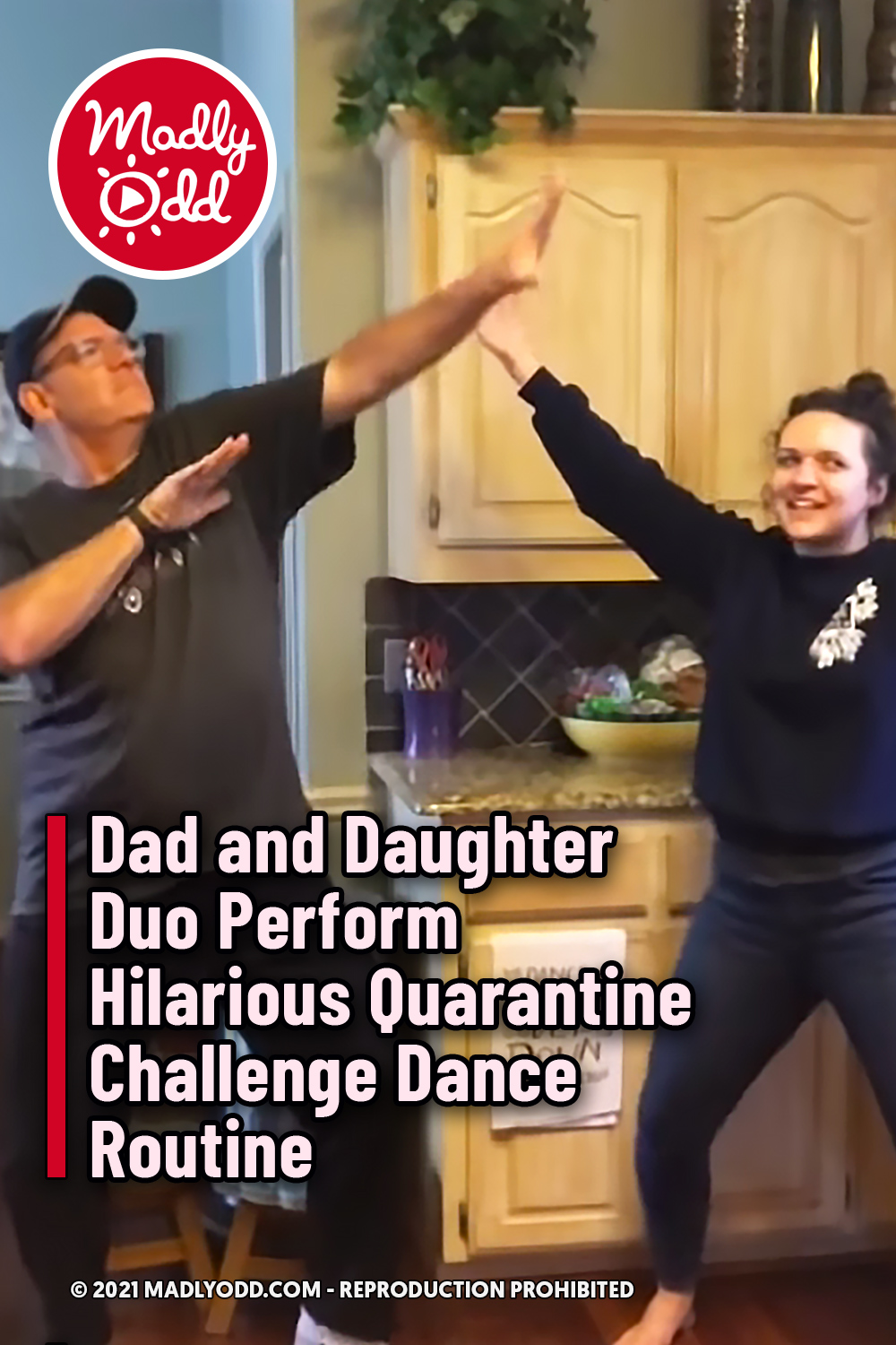 Dad and Daughter Duo Perform Hilarious Quarantine Challenge Dance Routine