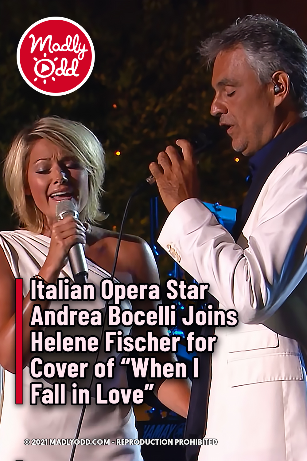Italian Opera Star Andrea Bocelli Joins Helene Fischer for Cover of “When I Fall in Love”
