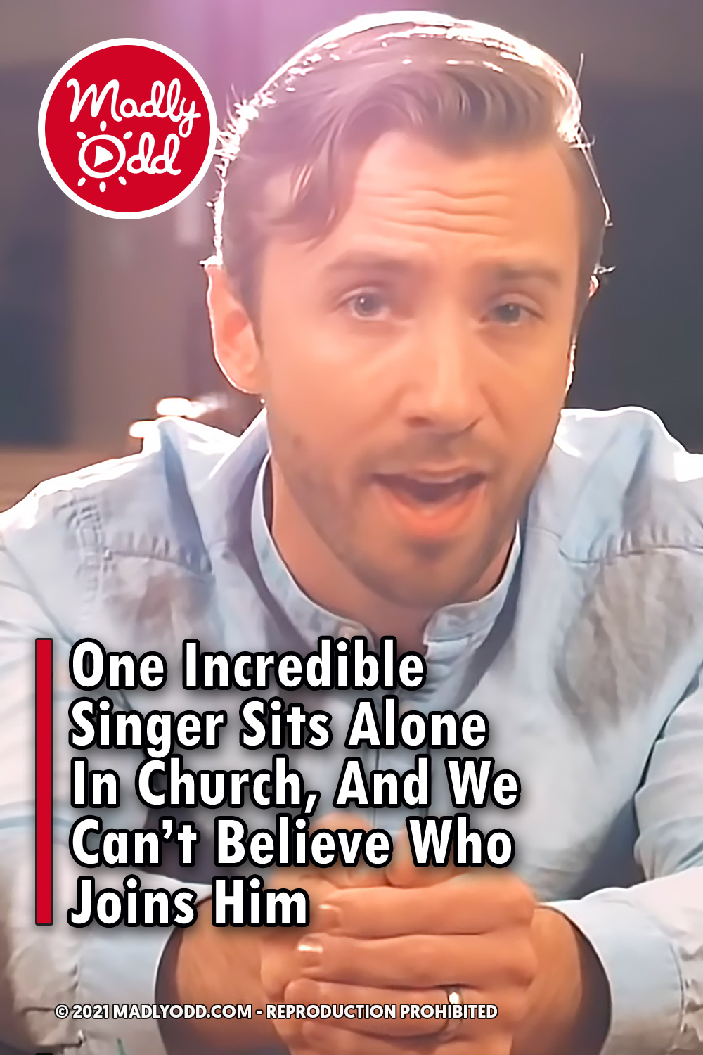 One Incredible Singer Sits Alone In Church, And We Can’t Believe Who Joins Him