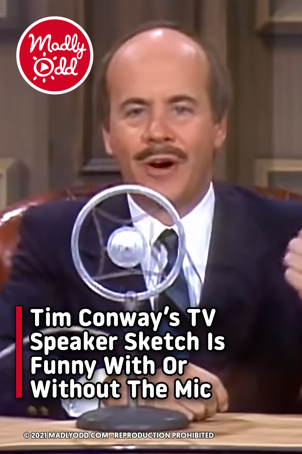 Tim Conway’s TV Speaker Sketch Is Funny With Or Without The Mic