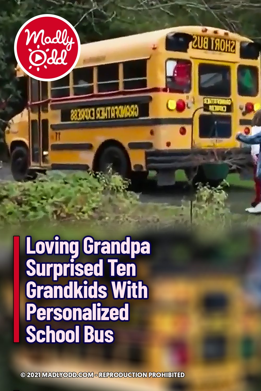 Loving Grandpa Surprised Ten Grandkids With Personalized School Bus
