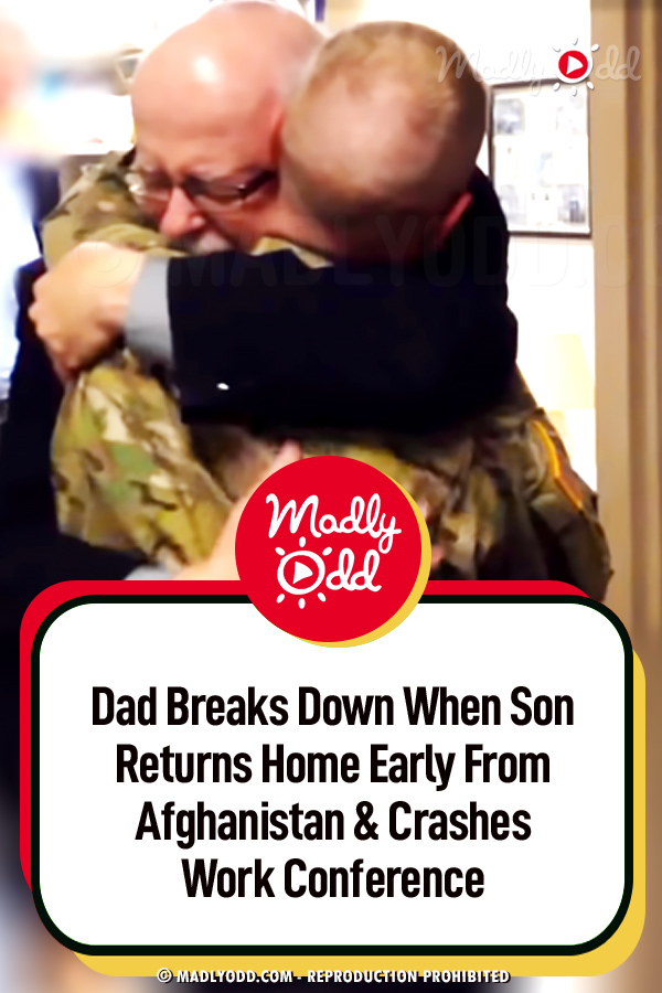 Dad Breaks Down When Son Returns Home Early From Afghanistan & Crashes Work Conference