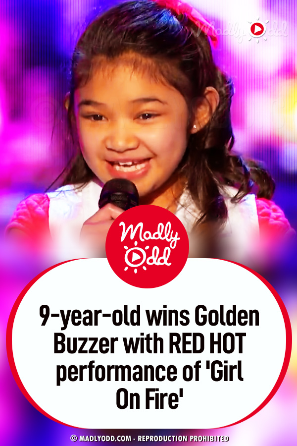 9-Year-Old Wins Golden Buzzer With Red Hot Performance of \'Girl On Fire\'