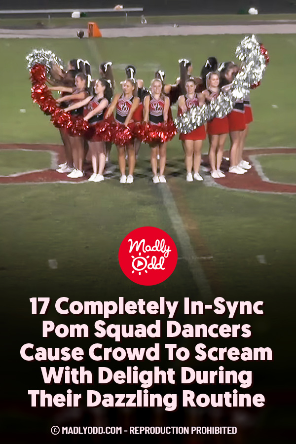 17 Completely In-Sync Pom Squad Dancers Cause Crowd To Scream With Delight During Their Dazzling Routine