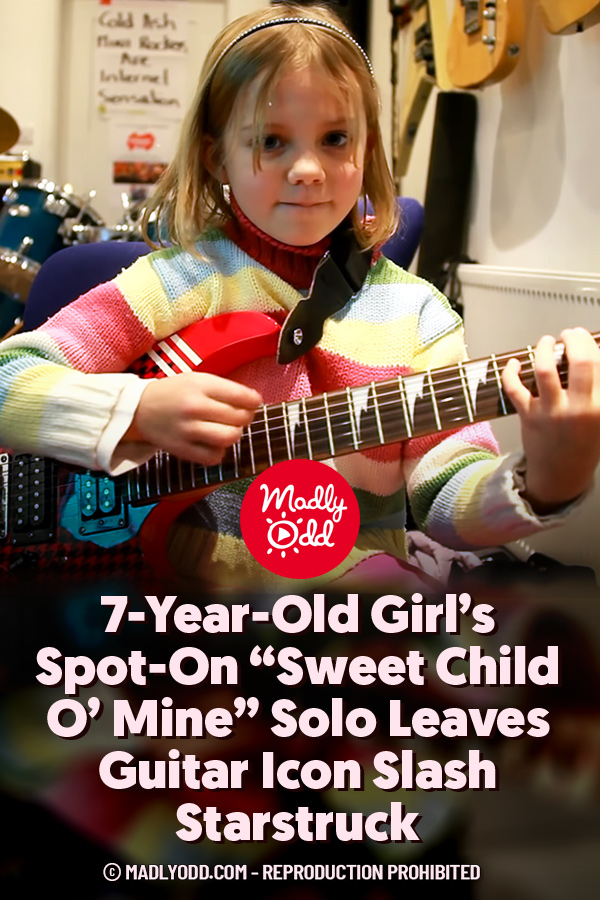 7-Year-Old Girl’s Spot-On “Sweet Child O’ Mine” Solo Leaves Guitar Icon Slash Starstruck