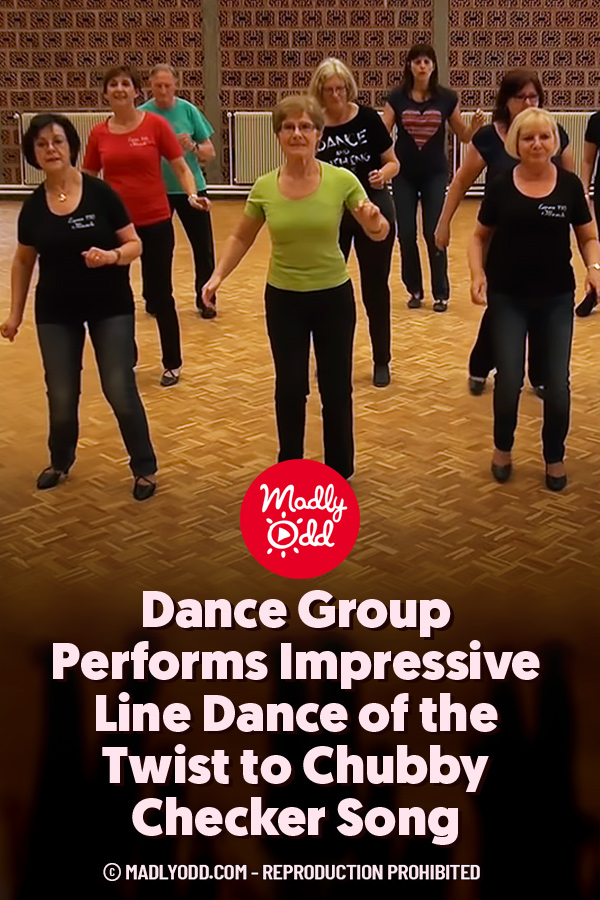 Dance Group Performs Impressive Line Dance of the Twist to Chubby Checker Song