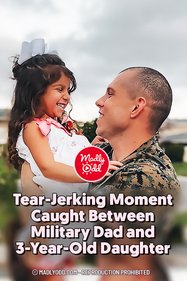 Tear-Jerking Moment Caught Between Military Dad and 3-Year-Old Daughter