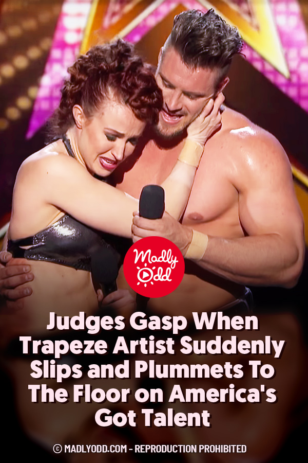 Judges Gasp When Trapeze Artist Suddenly Slips and Plummets To The Floor on America\'s Got Talent