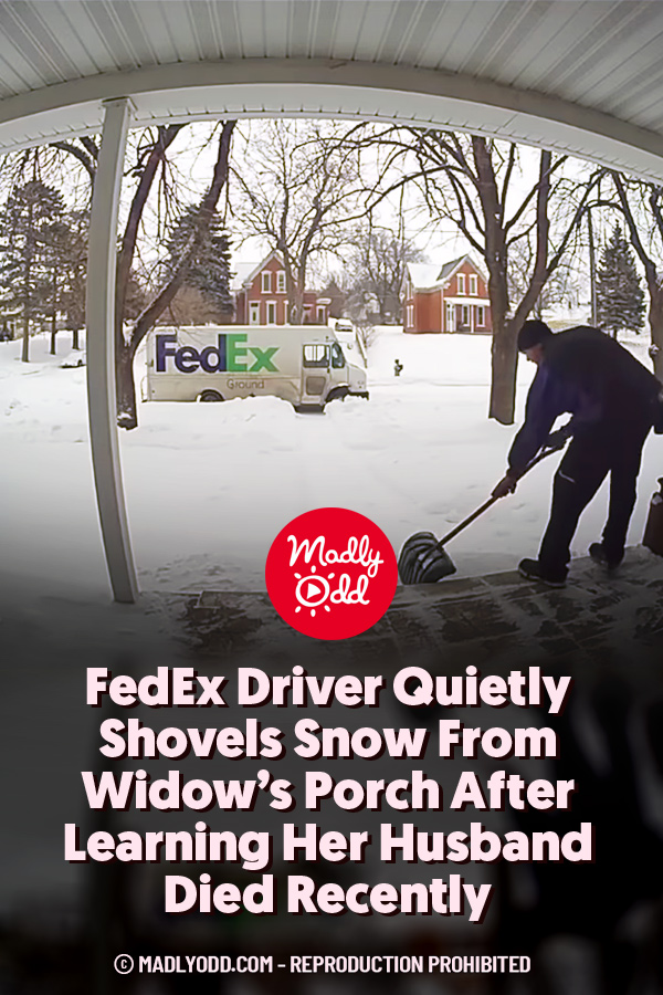 FedEx Driver Quietly Shovels Snow From Widow’s Porch After Learning Her Husband Died Recently