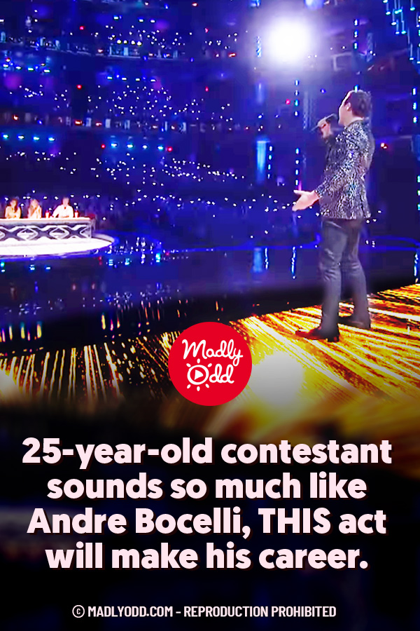 25-year-old contestant sounds so much like Andre Bocelli, THIS act will make his career.