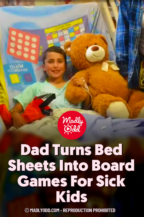 Dad Turns Bed Sheets Into Board Games For Sick Kids