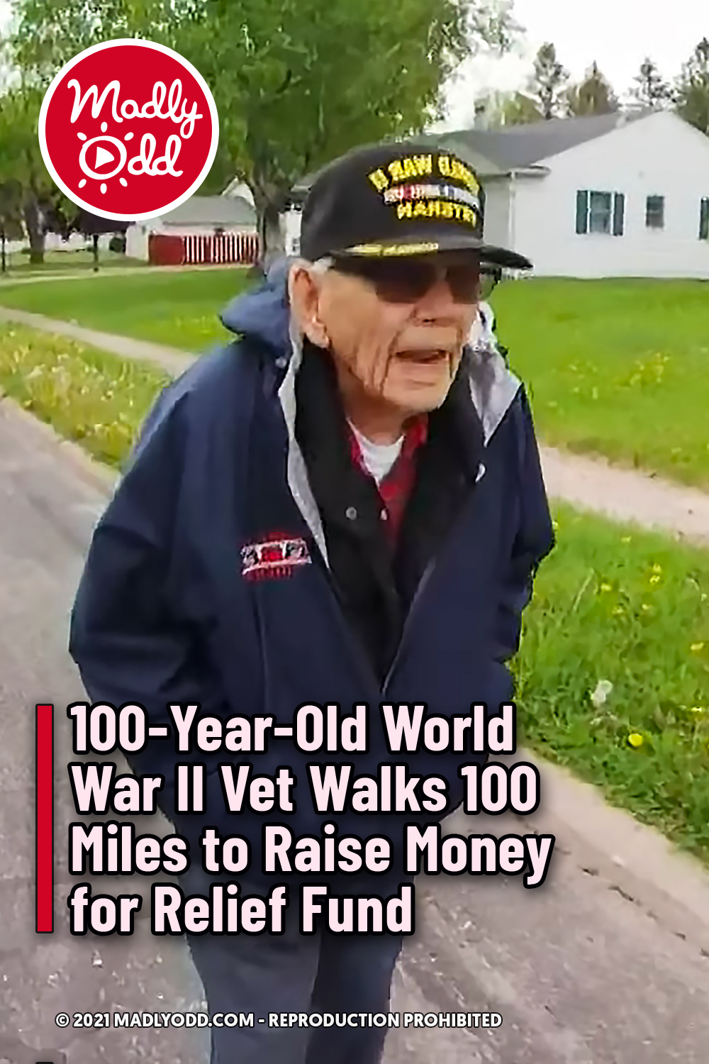 100-Year-Old World War II Vet Walks 100 Miles to Raise Money for Relief Fund