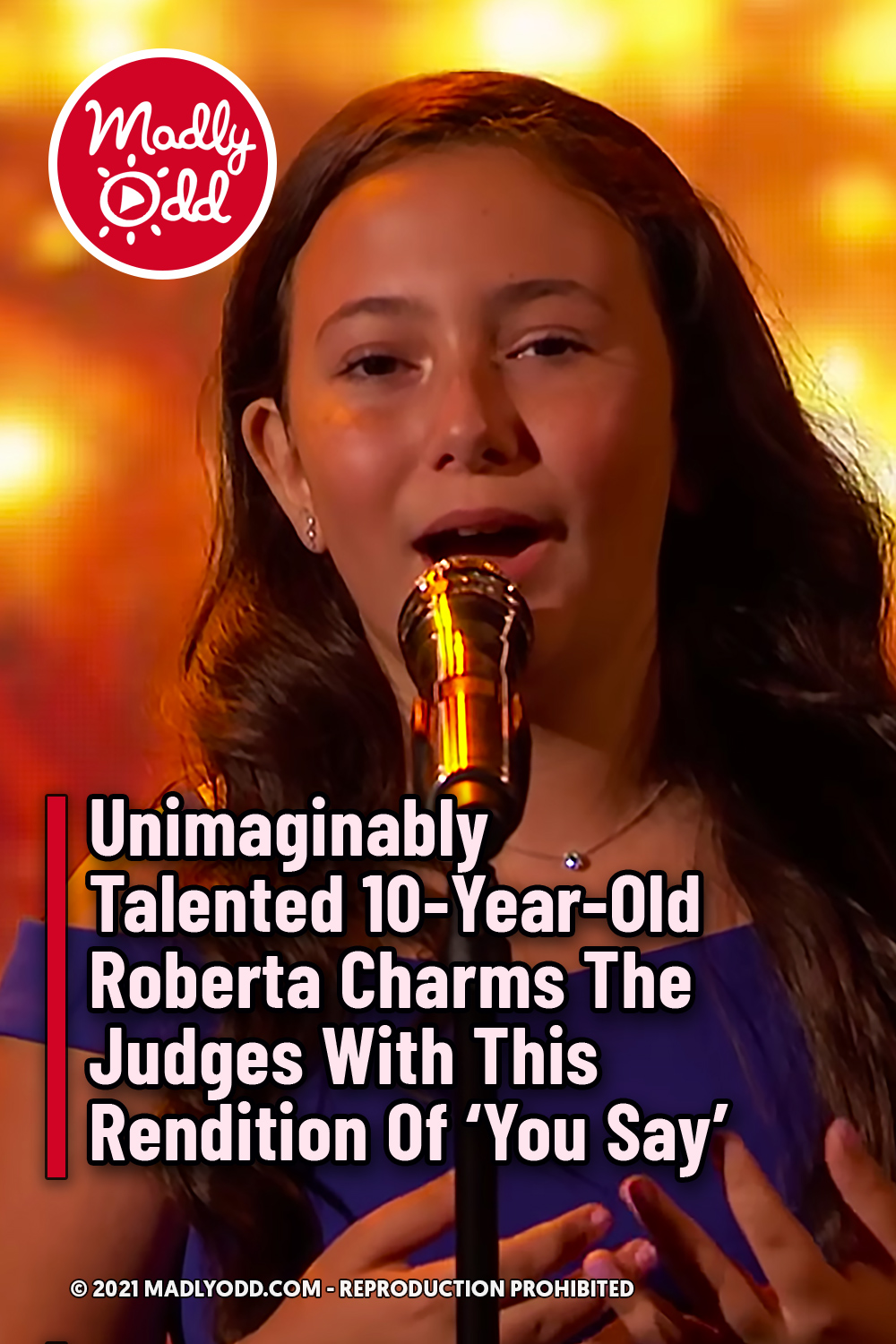 Unimaginably Talented 10-Year-Old Roberta Charms The Judges With This Rendition Of ‘You Say’