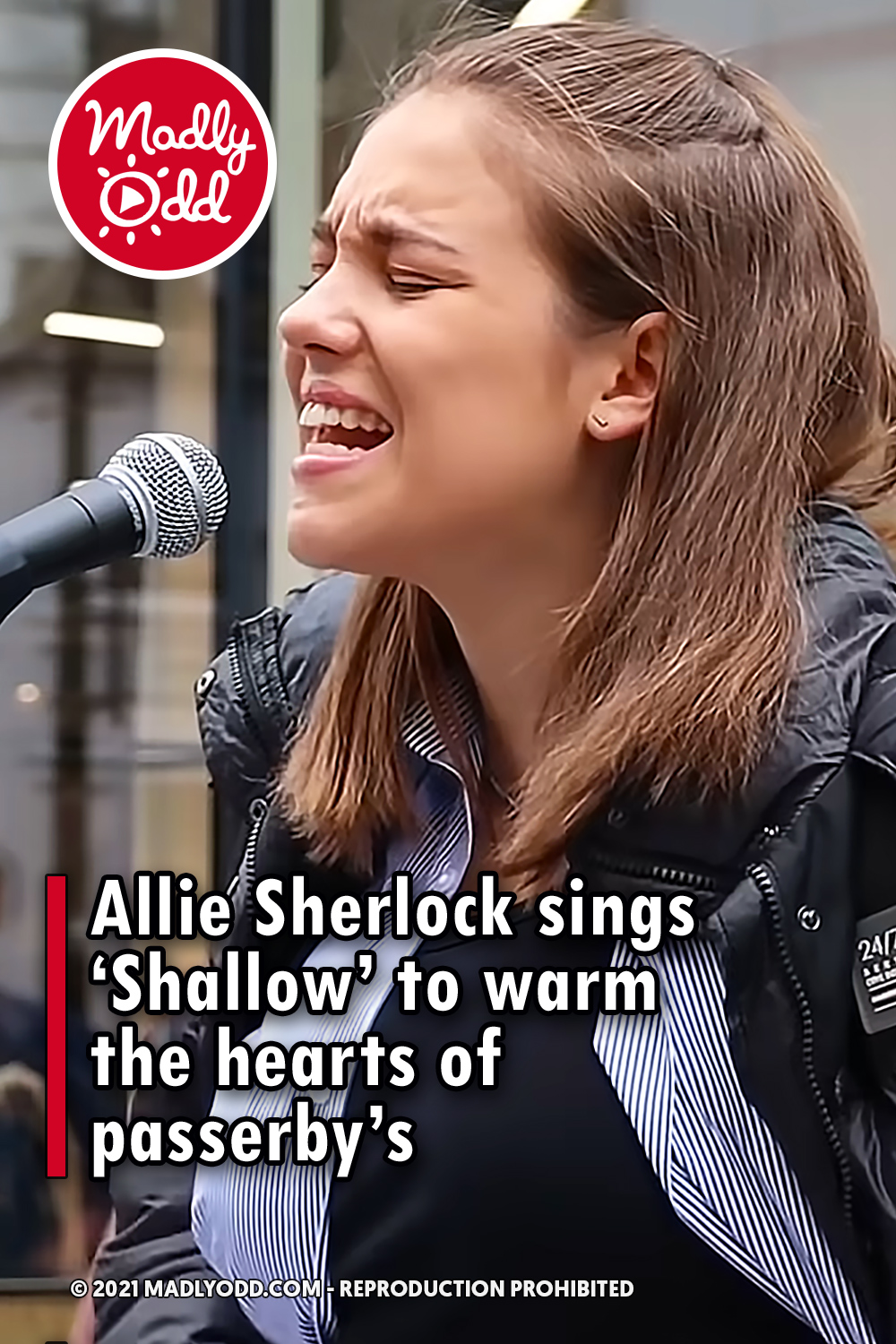 Allie Sherlock sings ‘Shallow’ to warm the hearts of passerby’s
