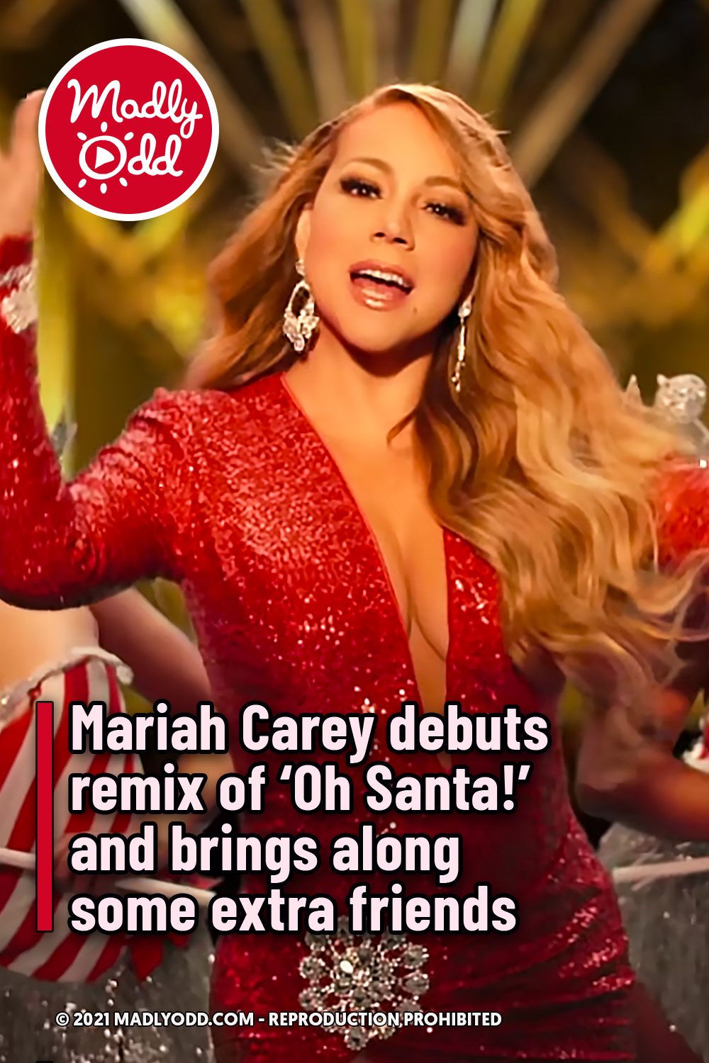 Mariah Carey debuts remix of ‘Oh Santa!’ and brings along some extra friends