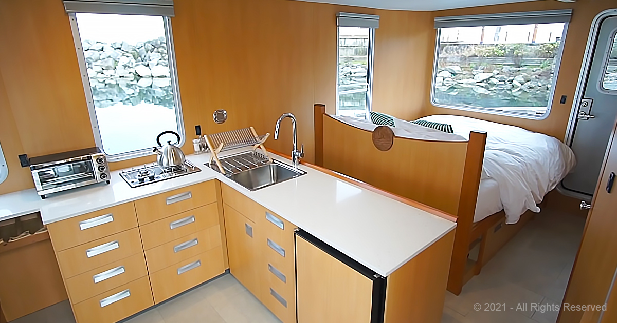tiny house boat kitchen