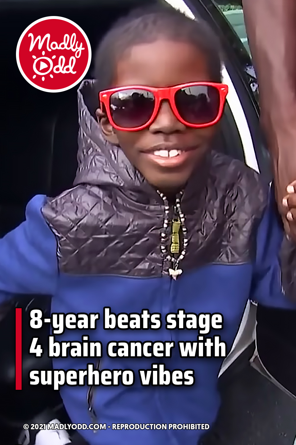 8-year beats stage 4 brain cancer with superhero vibes