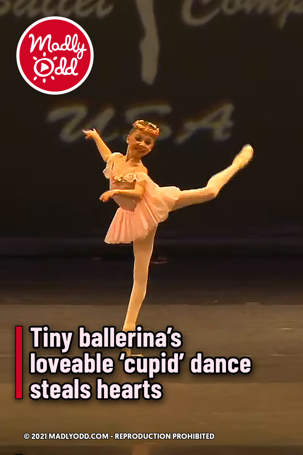 Tiny ballerina’s loveable ‘cupid’ dance steals hearts