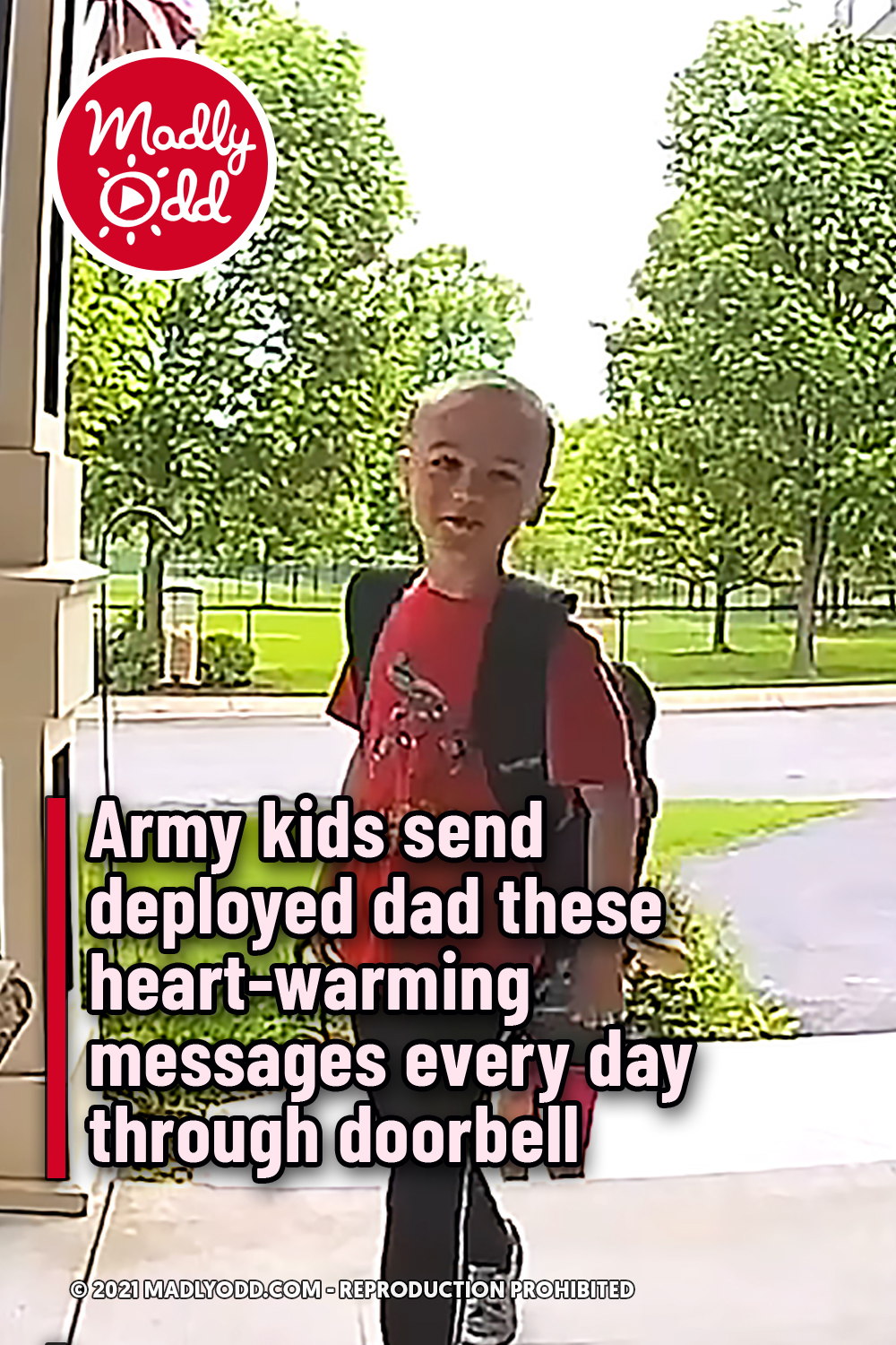 Army kids send deployed dad these heart-warming messages every day through doorbell