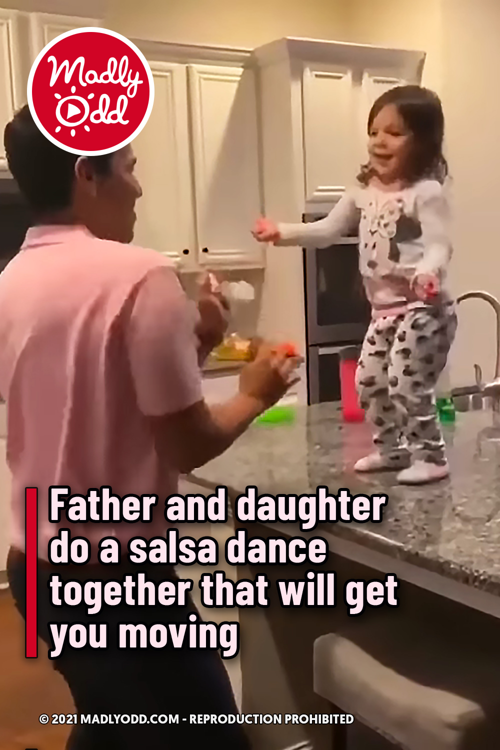 Father and daughter do a salsa dance together that will get you moving