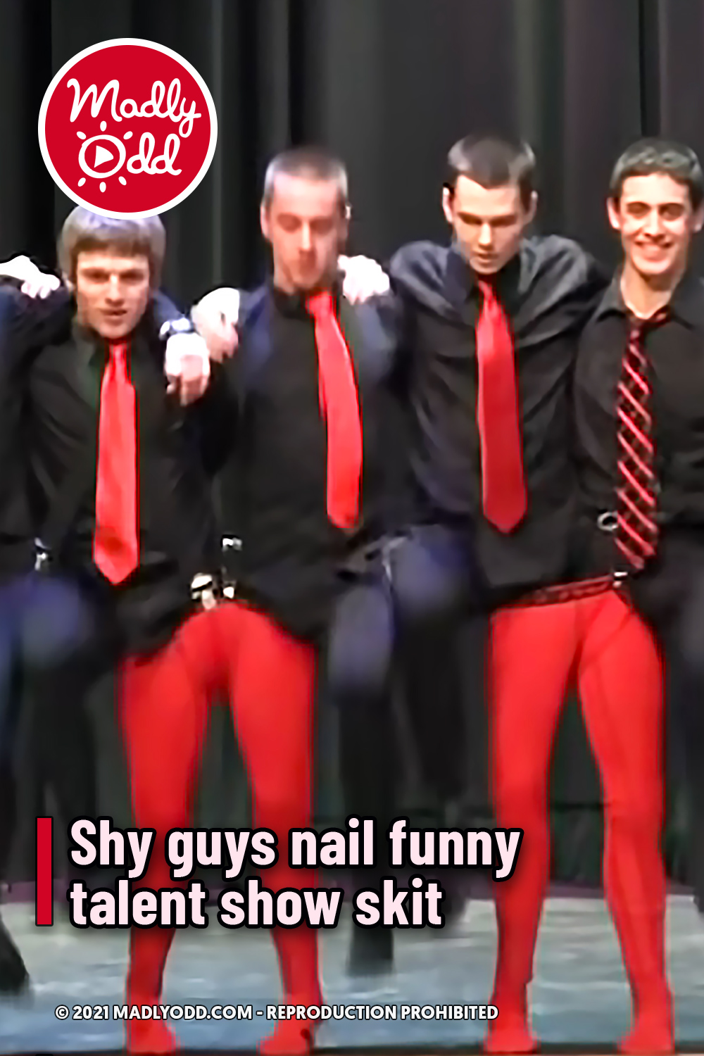 Shy guys nail funny talent show skit