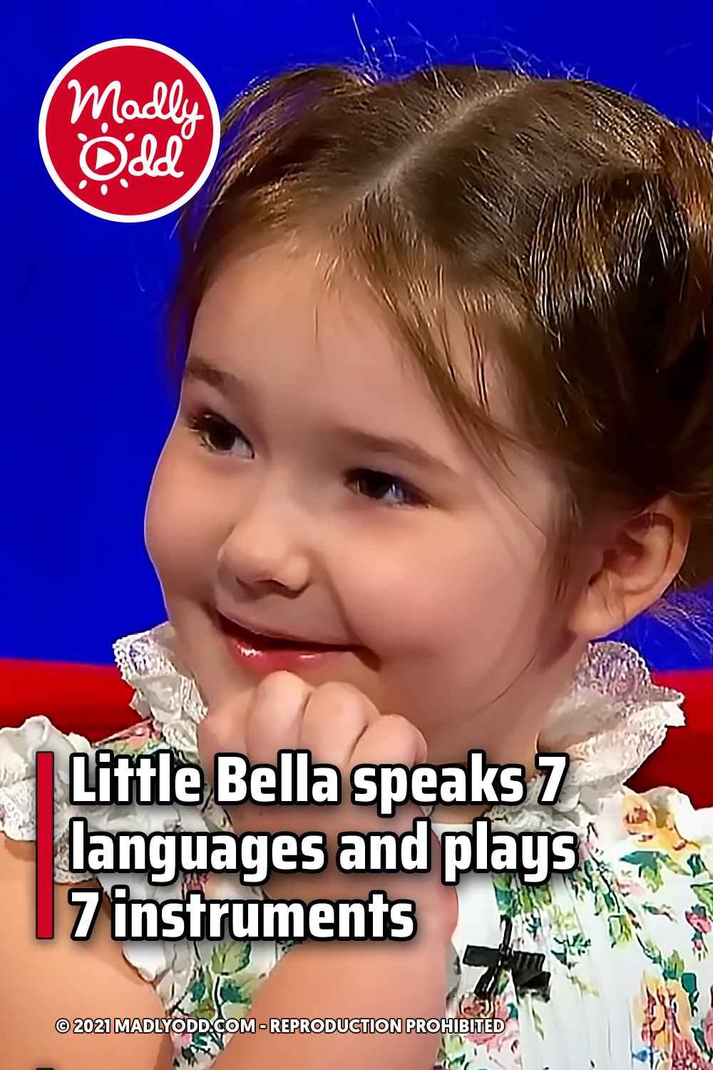 Little Bella speaks 7 languages and plays 7 instruments