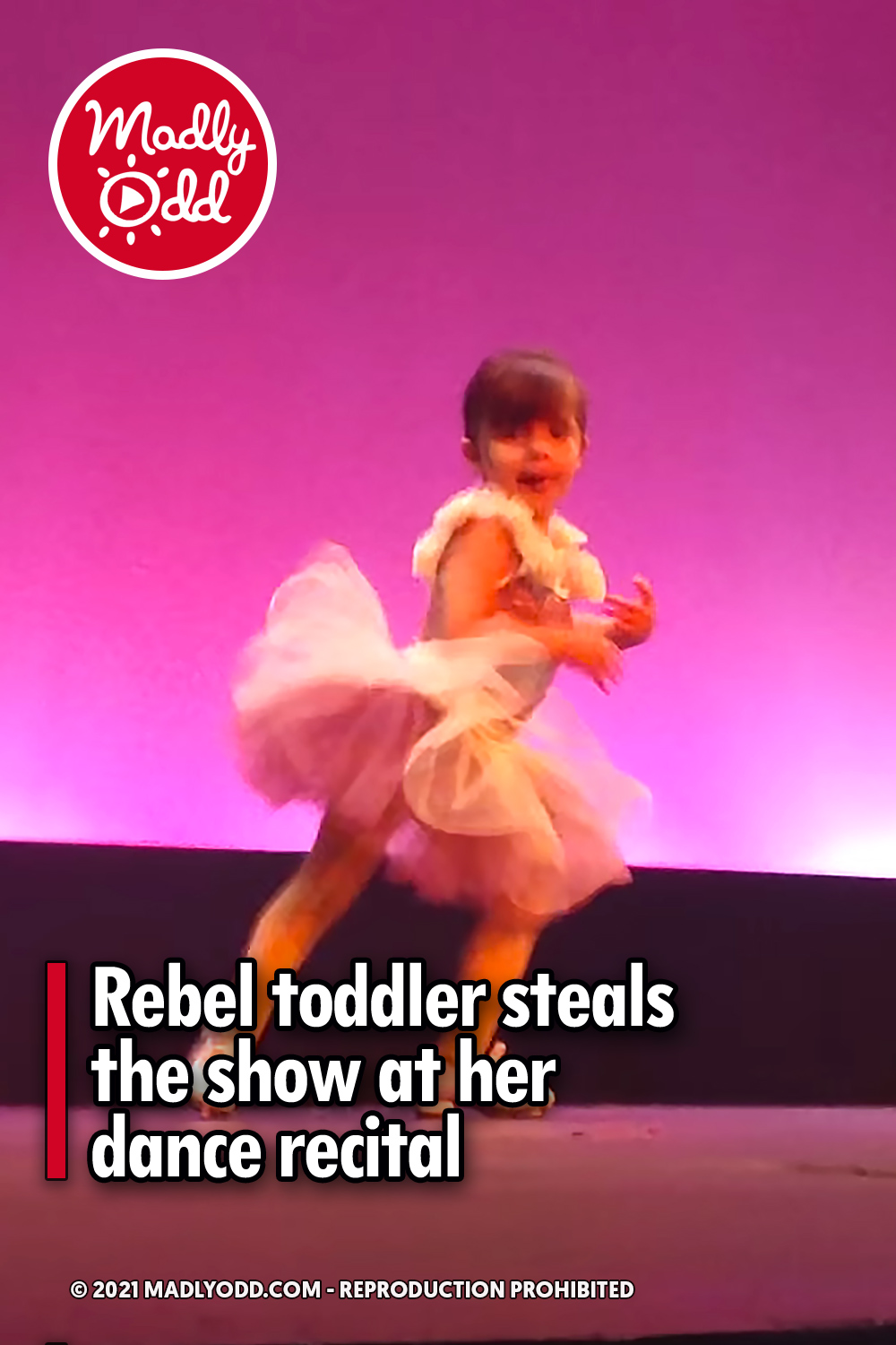 Rebel toddler steals the show at her dance recital